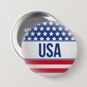 Badge Rond 7,6 Cm Indicateur USA (Devant & derrière)