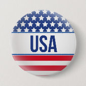Badge Rond 7,6 Cm Indicateur USA (Devant)