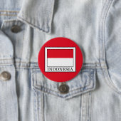Badge Rond 7,6 Cm Indonésie (En situation)