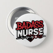 Badge Rond 7,6 Cm infirmière (Devant & derrière)