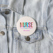 Badge Rond 7,6 Cm Infirmière - Amour, Inspirer, Guérir (En situation)