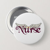 Badge Rond 7,6 Cm Infirmière Angel (Devant & derrière)