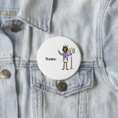 Badge Rond 7,6 Cm Infirmière avec Sacs IV et bouton seringue (En situation)