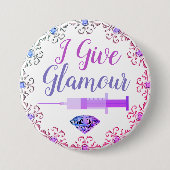 Badge Rond 7,6 Cm Infirmière glamour (Devant)