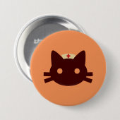 Badge Rond 7,6 Cm Infirmière Kitty (Devant & derrière)