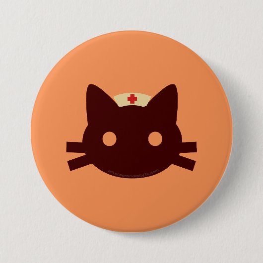 Badge Rond 7,6 Cm Infirmière Kitty (Devant)