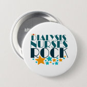 Badge Rond 7,6 Cm Infirmières de la dialyse Rock (Devant & derrière)