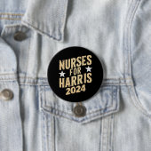 Badge Rond 7,6 Cm Infirmières Pour Harris 2024 USA (En situation)