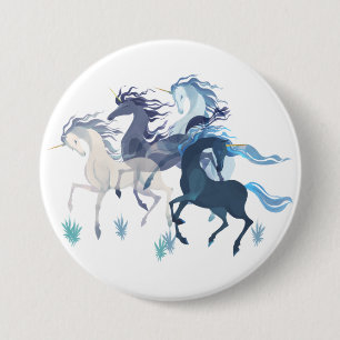 Badge Rond 7,6 Cm Insigne courant de licornes