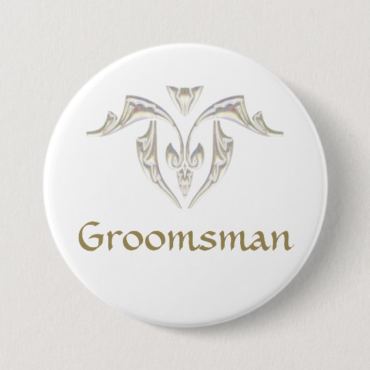 Badge Rond 7,6 Cm Insigne de bouton - Groomsman (Devant)