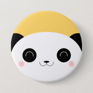 Badge Rond 7,6 Cm Insigne de rougissement de Pin de panda de coup