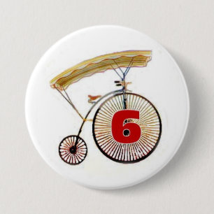 Badge Rond 7,6 Cm Insigne du numéro 6
