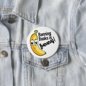 Badge Rond 7,6 Cm Interdiction des livres de bananes (En situation)