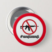 Badge Rond 7,6 Cm Interdire AR-15 Suffit (Devant & derrière)