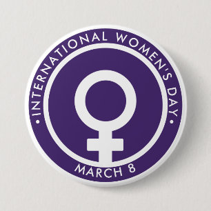 Badge Rond 7,6 Cm International Women's Day