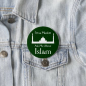Badge Rond 7,6 Cm Interrogez-moi au sujet de l'Islam (En situation)