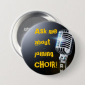 Badge Rond 7,6 Cm Interrogez-moi au sujet du choeur de jointure (Devant & derrière)