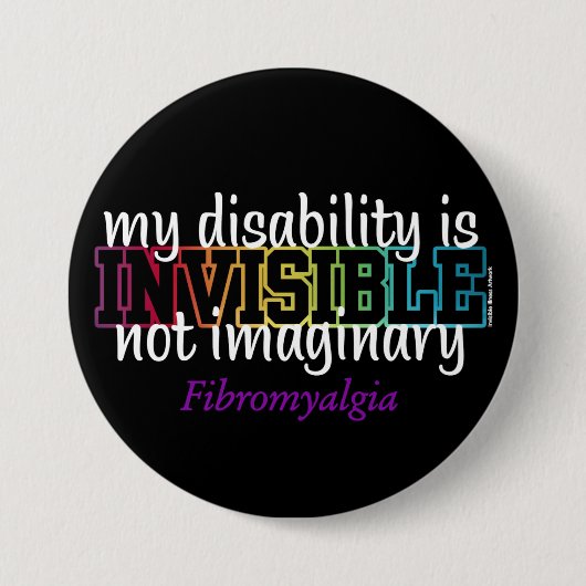 Badge Rond 7,6 Cm INVISIBLE...Fibre (Devant)