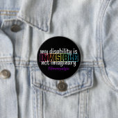 Badge Rond 7,6 Cm INVISIBLE...Fibre (En situation)