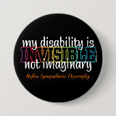 BADGE ROND 7,6 CM INVISIBLE...RSD (Devant)