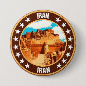 Badge Rond 7,6 Cm Iran (Devant)