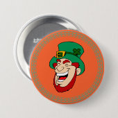 Badge Rond 7,6 Cm Irish Leprechaun (Devant & derrière)