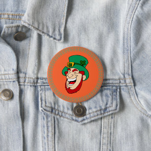 Badge Rond 7,6 Cm Irish Leprechaun