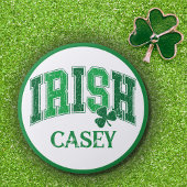 Badge Rond 7,6 Cm Irish Pride Retro St Patrick's Day Monogramme