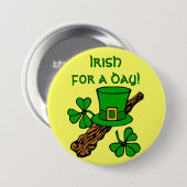 Badge Rond 7,6 Cm Irlandais pour un bouton de jour (Devant & derrière)