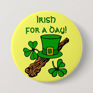 Badge Rond 7,6 Cm Irlandais pour un bouton de jour