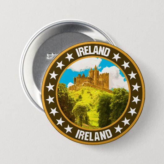 Badge Rond 7,6 Cm Irlande (Devant & derrière)