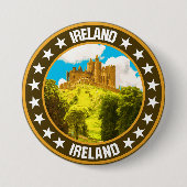 Badge Rond 7,6 Cm Irlande (Devant)