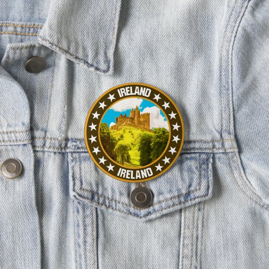 Badge Rond 7,6 Cm Irlande (En situation)