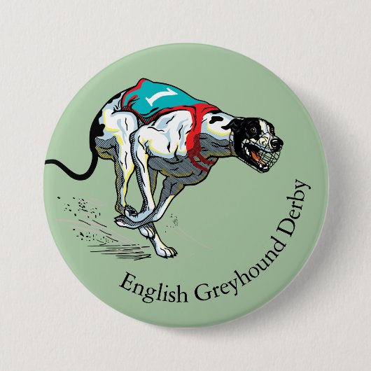 Badge Rond 7,6 Cm ish greyhound (Devant)