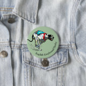 Badge Rond 7,6 Cm ish greyhound (En situation)