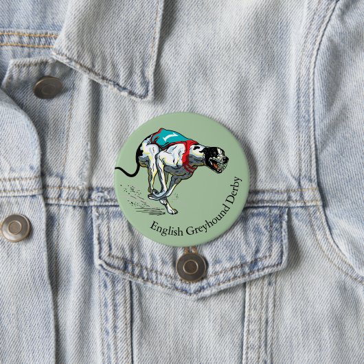 Badge Rond 7,6 Cm ish greyhound (En situation)