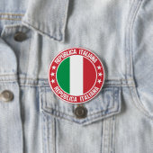 Badge Rond 7,6 Cm Italie (En situation)