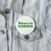Badge Rond 7,6 Cm Ithaca est Gorges (En situation)