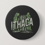 Badge Rond 7,6 Cm ithaca falls (Devant)