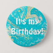 Badge Rond 7,6 Cm It's My Birthday! Button (Devant)