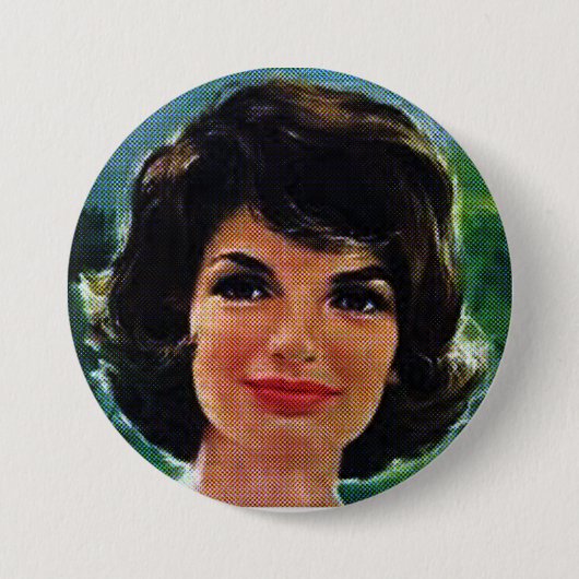 Badge Rond 7,6 Cm Jackie Kennedy (Devant)