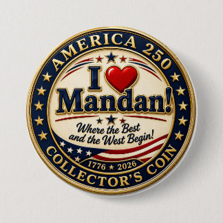 Badge Rond 7,6 Cm J'ADORE le bouton Mandan
