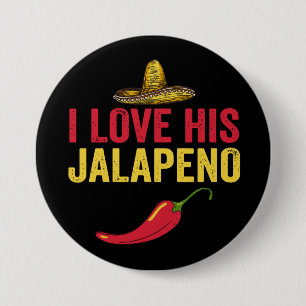 Badge Rond 7,6 Cm J'adore Son Jalapeno Cinco De Mayo