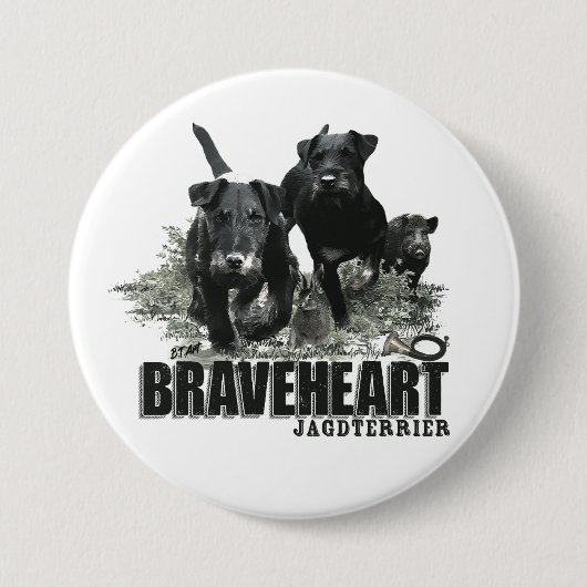 Badge Rond 7,6 Cm Jagdterrier (Devant)