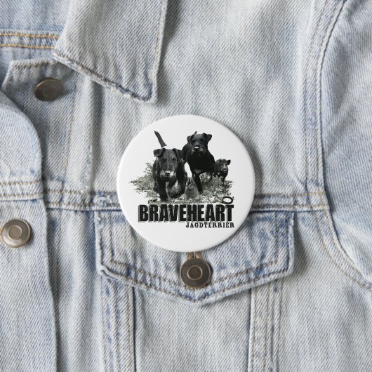 Badge Rond 7,6 Cm Jagdterrier (En situation)