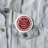 Badge Rond 7,6 Cm "J'ai défendu une femme aujourd'hui" (En situation)