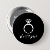 Badge Rond 7,6 Cm J'ai dit oui ! (Devant & derrière)