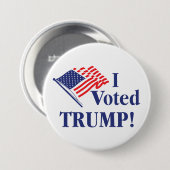 Badge Rond 7,6 Cm J'ai voté Trump (Devant & derrière)