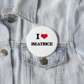 Badge Rond 7,6 Cm J'aime Béatrice (En situation)