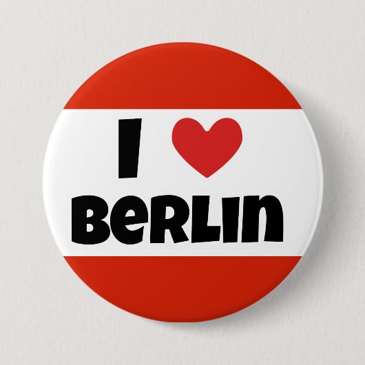 Badge Rond 7,6 Cm J'aime Berlin (Devant)